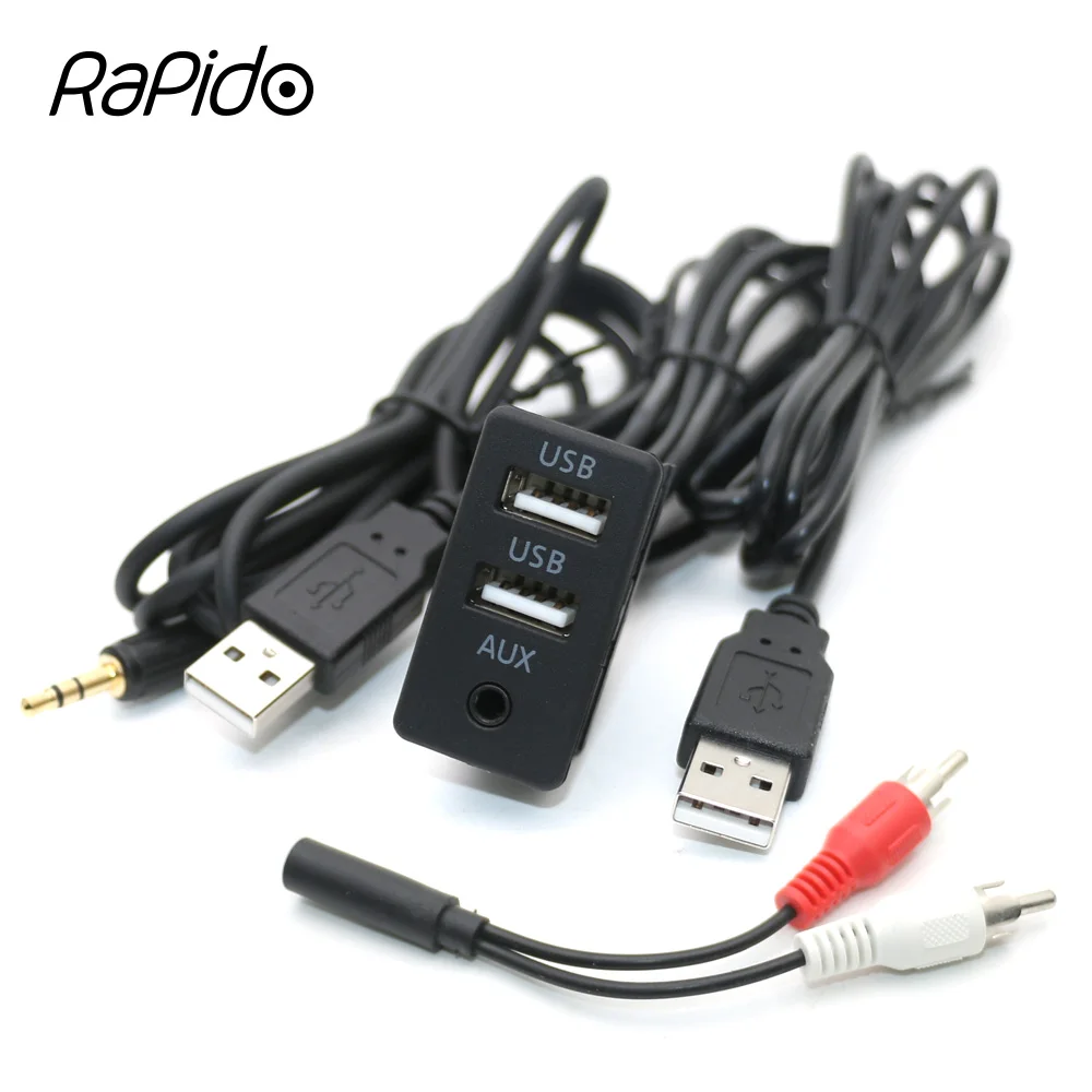Universal Car Flush Mount Dual USB Type 