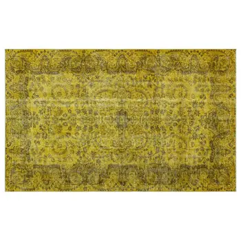 Handmade Yellow Vintage Overdyed Turkish Area Rug 156x255 Cm-5'1''X8'4'' 
Handmade Yellow Vintage Overdyed Turkish Area Rug 156x255 Cm-5'1''X8'4''