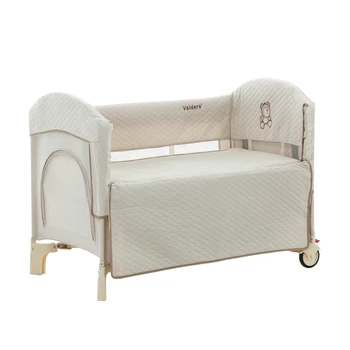 Vadera portable folding crib multi-function full surrounded by peach skin stitching bed baby bed
Vadera portable folding crib multi-function full surrounded by peach skin stitching bed baby bed
