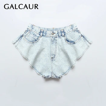 GALCAUR Sexy Ruffle Denim Shorts For Female High Waist Wide Leg Large Size Casual Women Shorts Fashion Clothes 2020 Summer New 
GALCAUR Sexy Ruffle Denim Shorts For Female High Waist Wide Leg Large Size Casual Women Shorts Fashion Clothes 2020 Summer New