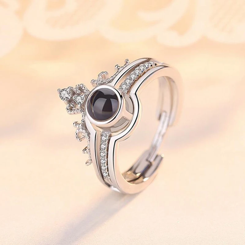 jinzeyi Shaking tone network red explosion models rings 100 language crown ring 2 in 1 combination couple I love you projection
jinzeyi Shaking tone network red explosion models rings 100 language crown ring 2 in 1 combination couple I love you projection