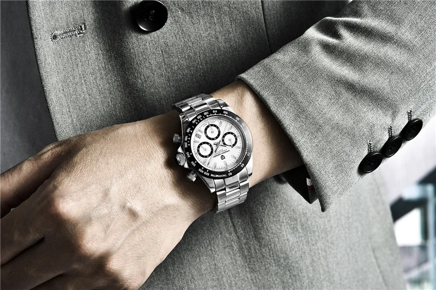 Brand Men Watch All steel Waterproof 100M Sport Watches Sapphire Glass Japan VK63 Brand Men Watch All steel Waterproof 100M Sport Watches Sapphire Glass Japan VK63
