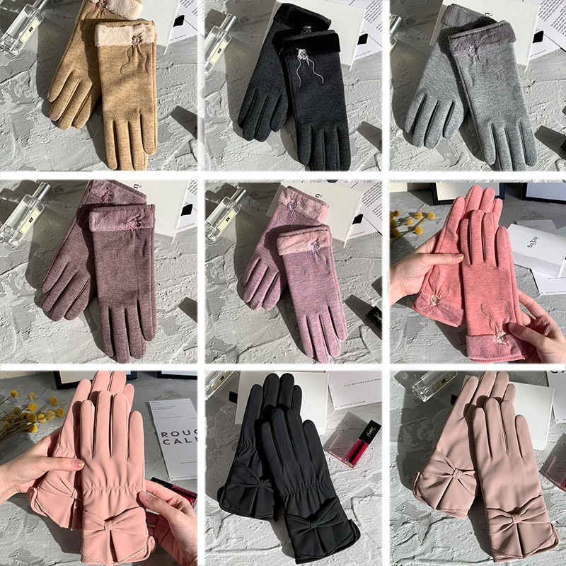 Female Autumn Winter Non-Inverted Velvet Cashmere Gloves Full Finger Warm Lace Women Cotton Touch Screen Gloves Stylish cute
Female Autumn Winter Non-Inverted Velvet Cashmere Gloves Full Finger Warm Lace Women Cotton Touch Screen Gloves Stylish cute