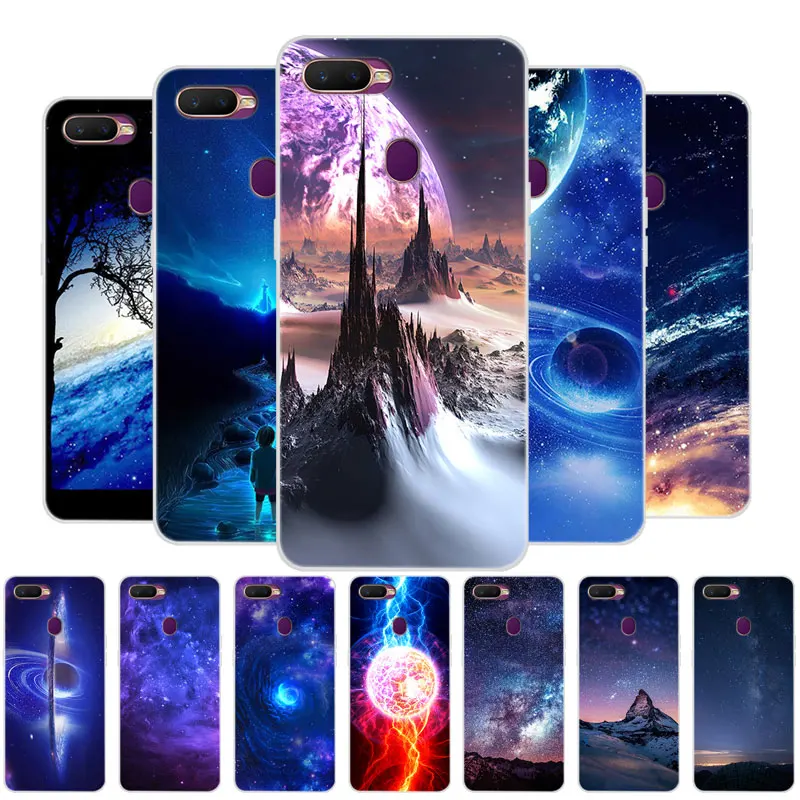 Силиконовый чехол для OPPO A5S AX5S мягкая задняя крышка из ТПУ телефона с зернистой