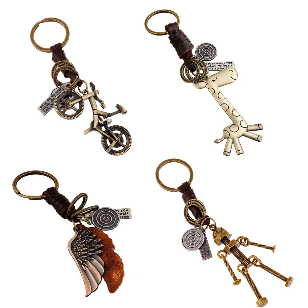 1 Pc Vintage Style Handmade Keychain Giraffe Robot Pendant Key Ring Keys Holder Handbag Pendant Keychain Purse
1 Pc Vintage Style Handmade Keychain Giraffe Robot Pendant Key Ring Keys Holder Handbag Pendant Keychain Purse