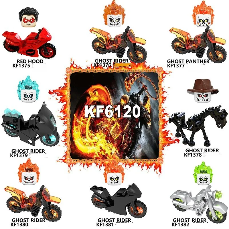 Bricks Building Blocks Collection Toys Ghost Rider With Motorcycle Learning Action Figures For Kids KF6120
Bricks Building Blocks Collection Toys Ghost Rider With Motorcycle Learning Action Figures For Kids KF6120
