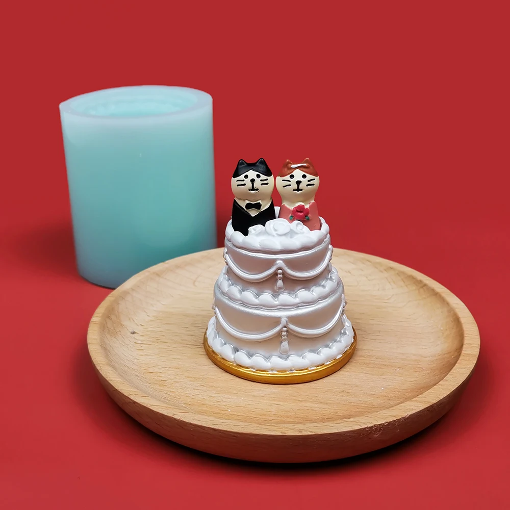 3D Kitty Cats Couple Wedding Cake Shape Mold Silicone For Fondant Candle Plaster Aroma Gypsum Mould DIY Handmade Crafts Molds
3D Kitty Cats Couple Wedding Cake Shape Mold Silicone For Fondant Candle Plaster Aroma Gypsum Mould DIY Handmade Crafts Molds