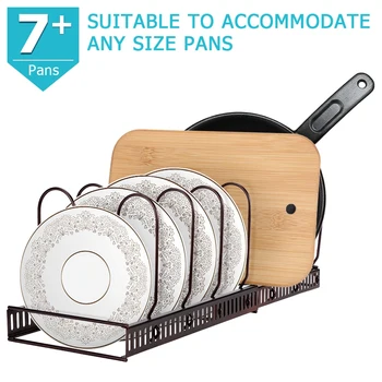 7 Layer Stretchable Adjustable Pot Lid Rack Storage Rack For 7 Pans Horizontally Or Separate 2 Smaller Pan Organizer Racks
7 Layer Stretchable Adjustable Pot Lid Rack Storage Rack For 7 Pans Horizontally Or Separate 2 Smaller Pan Organizer Racks