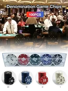 100PCS Poker Chips Transparent Plastic Boxed with Digital Chips Entertainment Game Tokens Bingo Chips Cards Game Accessories
100PCS Poker Chips Transparent Plastic Boxed with Digital Chips Entertainment Game Tokens Bingo Chips Cards Game Accessories