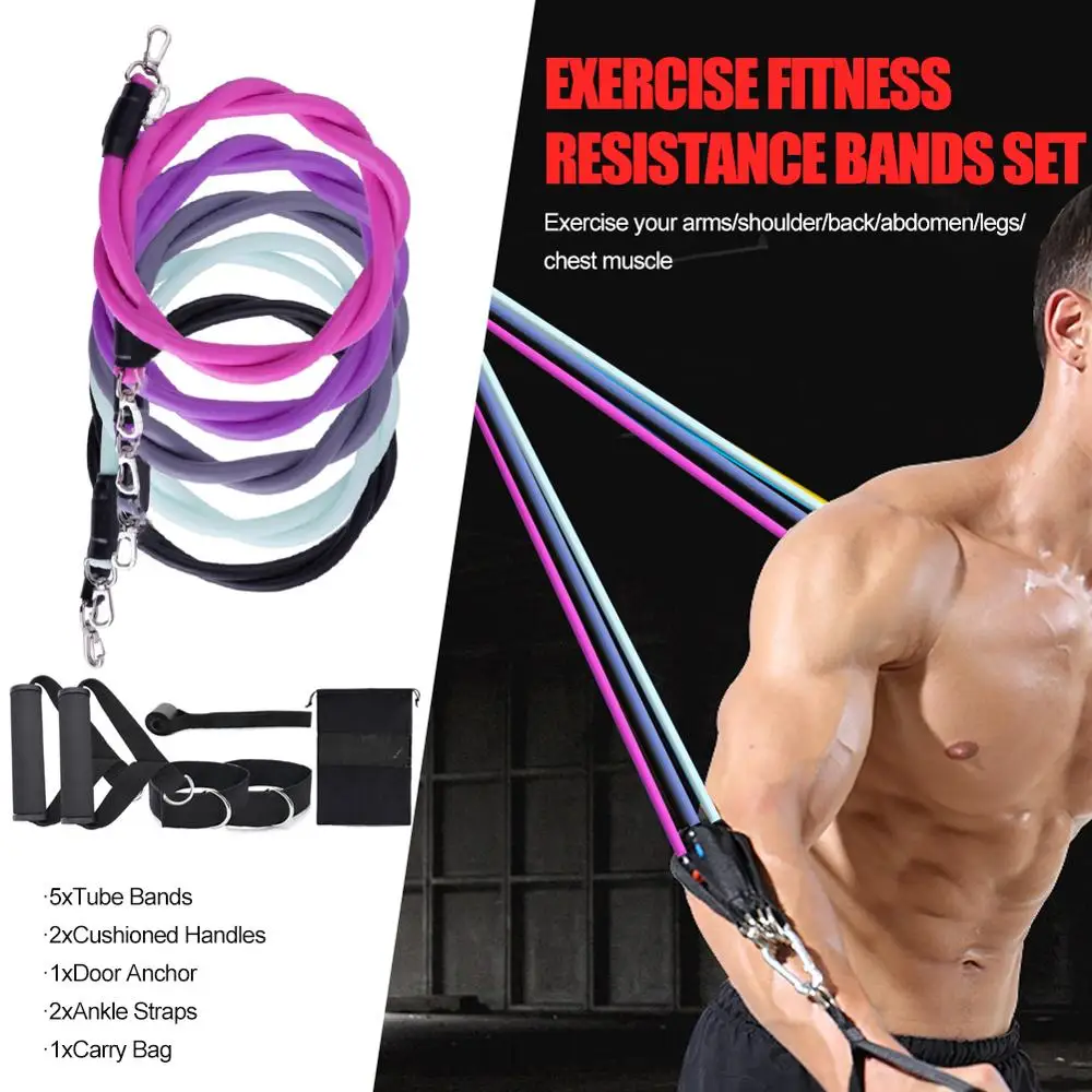 11 Pcs/Set Latex Resistance Bands Crossfit Training Exercise Yoga Tubes Pull Rope,Rubber Expander Elastic Bands Fitness with Bag
11 Pcs/Set Latex Resistance Bands Crossfit Training Exercise Yoga Tubes Pull Rope,Rubber Expander Elastic Bands Fitness with Bag