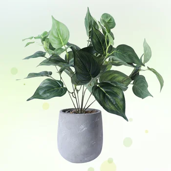 Artificial Scindapsus Aureus Plants with Cement Pot Decorative Silk Plant for Home Decor (Green)
Artificial Scindapsus Aureus Plants with Cement Pot Decorative Silk Plant for Home Decor (Green)