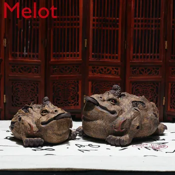 Yixing Purple Sand Tea Pet Decoration Sculpture Tea Set Famous Chen Hongjun Handmade Bark Golden Toad Tea Ceremony Utensils
Yixing Purple Sand Tea Pet Decoration Sculpture Tea Set Famous Chen Hongjun Handmade Bark Golden Toad Tea Ceremony Utensils