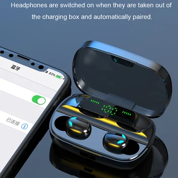 TWS Bluetooth5.0 Earphones Wireless Earbuds In-ear Sports Earphone with Charging Compartment Fingerprint Touch 9D Sound effect
TWS Bluetooth5.0 Earphones Wireless Earbuds In-ear Sports Earphone with Charging Compartment Fingerprint Touch 9D Sound effect
