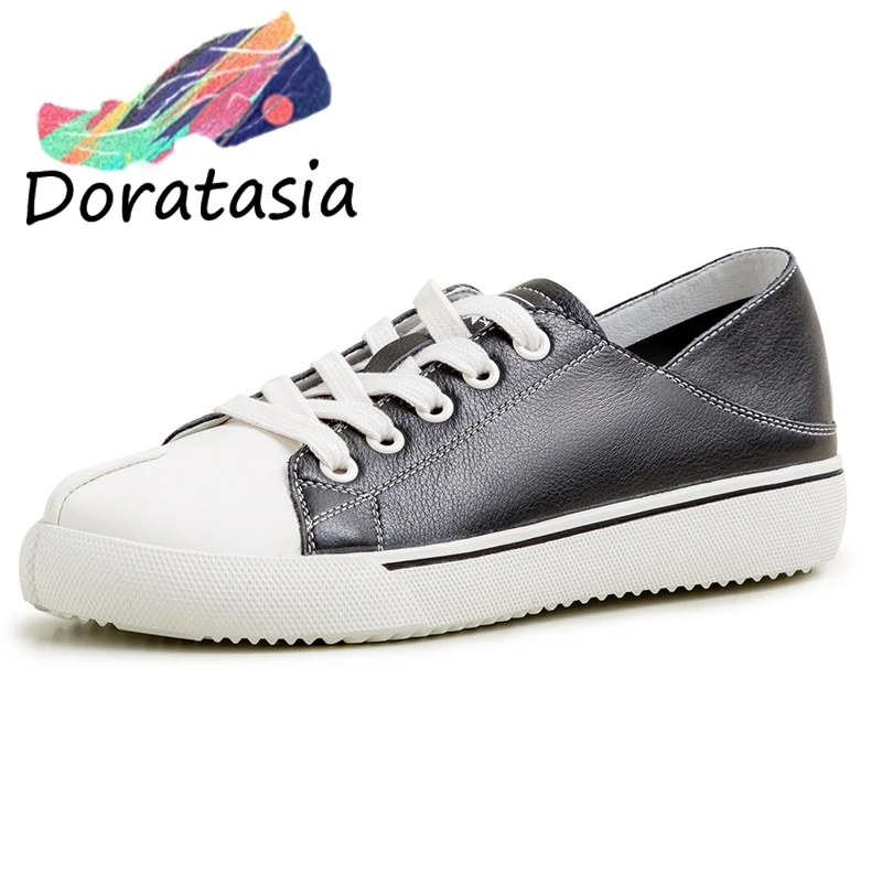 DORATASIA Consise Female Flats Spring Autumn Lace Up Mixed Color Genuine Leather Flats Women Cool Fashion Round Toe Shoes Woman
DORATASIA Consise Female Flats Spring Autumn Lace Up Mixed Color Genuine Leather Flats Women Cool Fashion Round Toe Shoes Woman