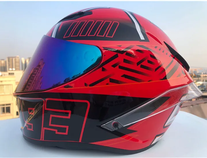 Motorcycle Helmet Men's Women's Fully Cover Type Four Seasons Cool Locomotive with Spoiler Race Car Helmet
Motorcycle Helmet Men's Women's Fully Cover Type Four Seasons Cool Locomotive with Spoiler Race Car Helmet