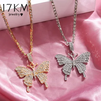 17KM Exaggerated Big Butterfly Pendant Necklace For Women Silver Color Statement Party Rhinestone Necklaces Jewelry Custom Gift
17KM Exaggerated Big Butterfly Pendant Necklace For Women Silver Color Statement Party Rhinestone Necklaces Jewelry Custom Gift
