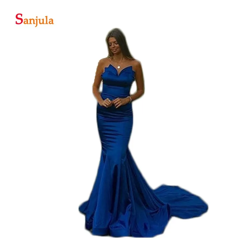 Mermaid Prom Dresses Long 2020 Newly Royal Blue Satin Ladies Evening Party Gowns Backless Graduation Wear gala jurken D1365
Mermaid Prom Dresses Long 2020 Newly Royal Blue Satin Ladies Evening Party Gowns Backless Graduation Wear gala jurken D1365
