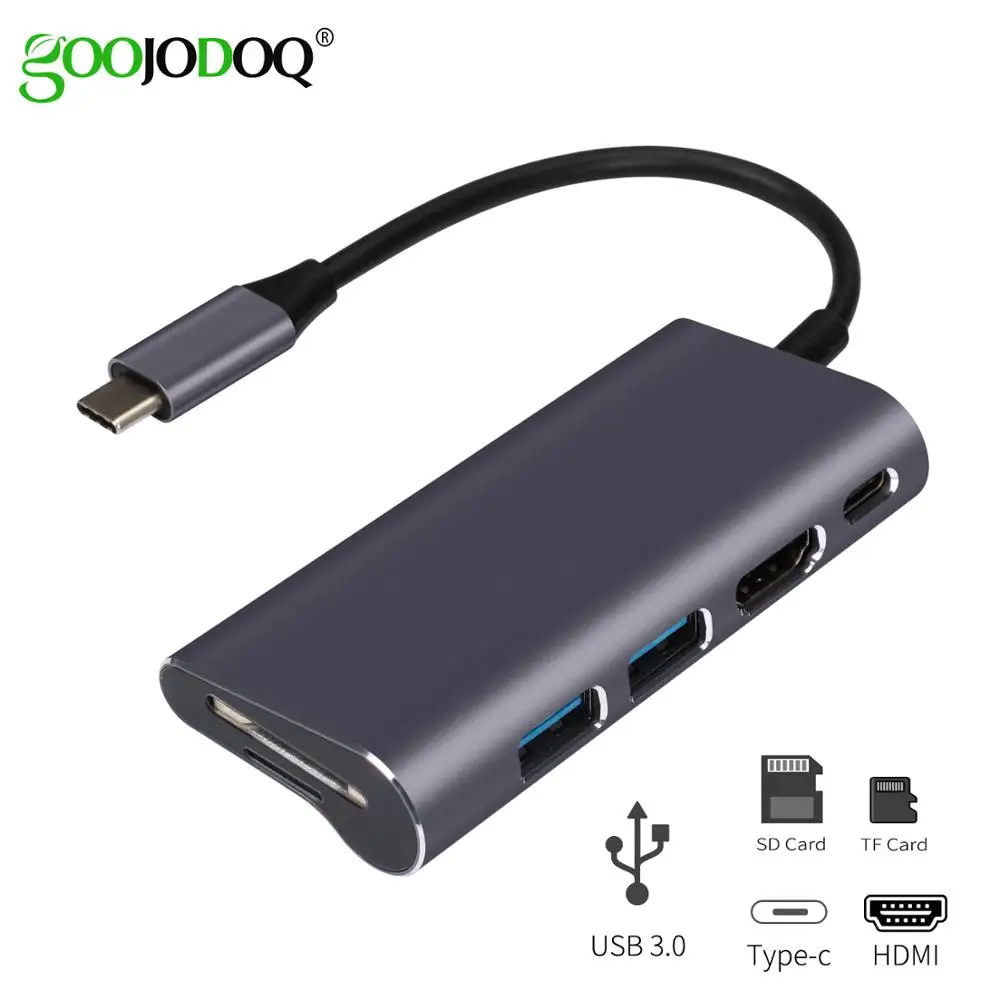 Кабель с разъемом USB типа C USB-C концентратор TYPE-C к HDMI 4K 3 0 TF/SD кард-ридер Thunderbolt