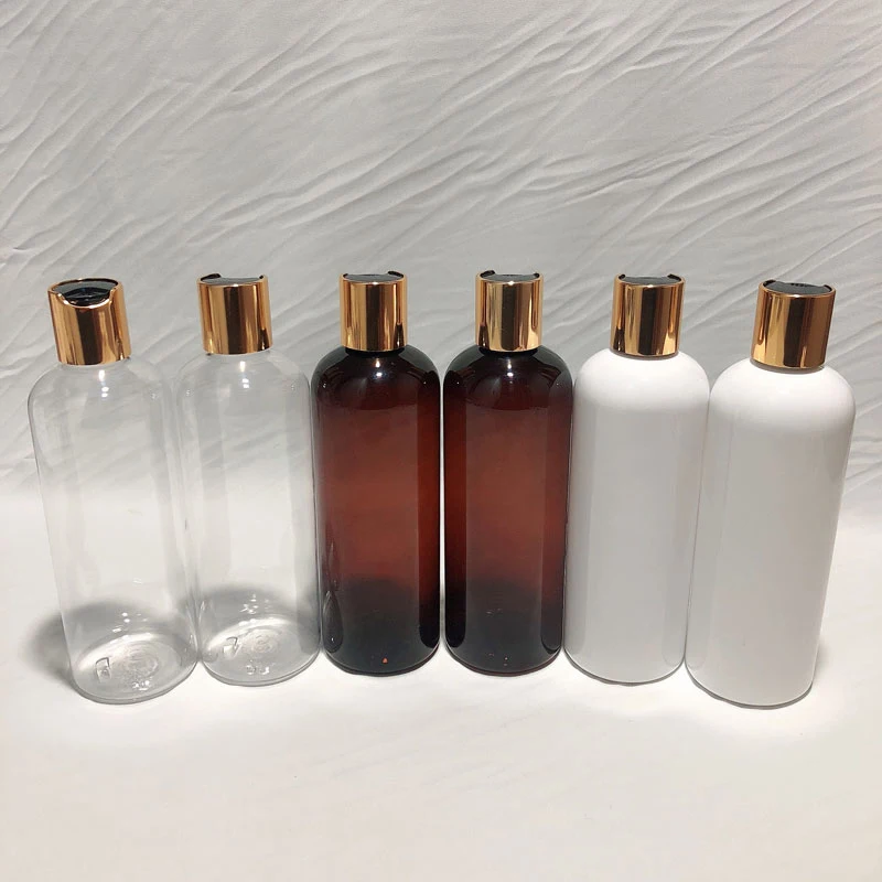 20pcs 300ML Gold Disc Top Cap White Black Brown Bottle Empty Plastic PET Lotion Bottle Travel Size Plastic Bottles For Shampoo
20pcs 300ML Gold Disc Top Cap White Black Brown Bottle Empty Plastic PET Lotion Bottle Travel Size Plastic Bottles For Shampoo