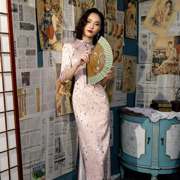 2020 Plus Size 4XL Chinese Clothing Silk Satin Cheongsam China Style Elegant Daily Traditional Qi Pao Dress Long Qipao Modified
2020 Plus Size 4XL Chinese Clothing Silk Satin Cheongsam China Style Elegant Daily Traditional Qi Pao Dress Long Qipao Modified