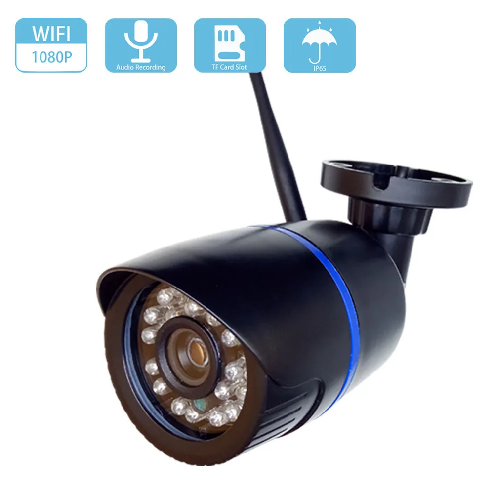 Wi Fi 2MP 1080P Аудио HD IP Камера Беспроводной для дома и улицы Водонепроницаемый Пуля CCTV