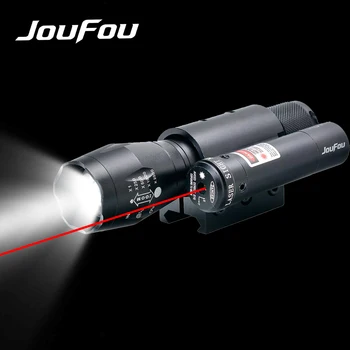 JouFou Hunting Lights LED Flashlight Warm White Light 500 lumens High Power Zoomable Torch Red Laser 20mm Picatinny Mount
JouFou Hunting Lights LED Flashlight Warm White Light 500 lumens High Power Zoomable Torch Red Laser 20mm Picatinny Mount