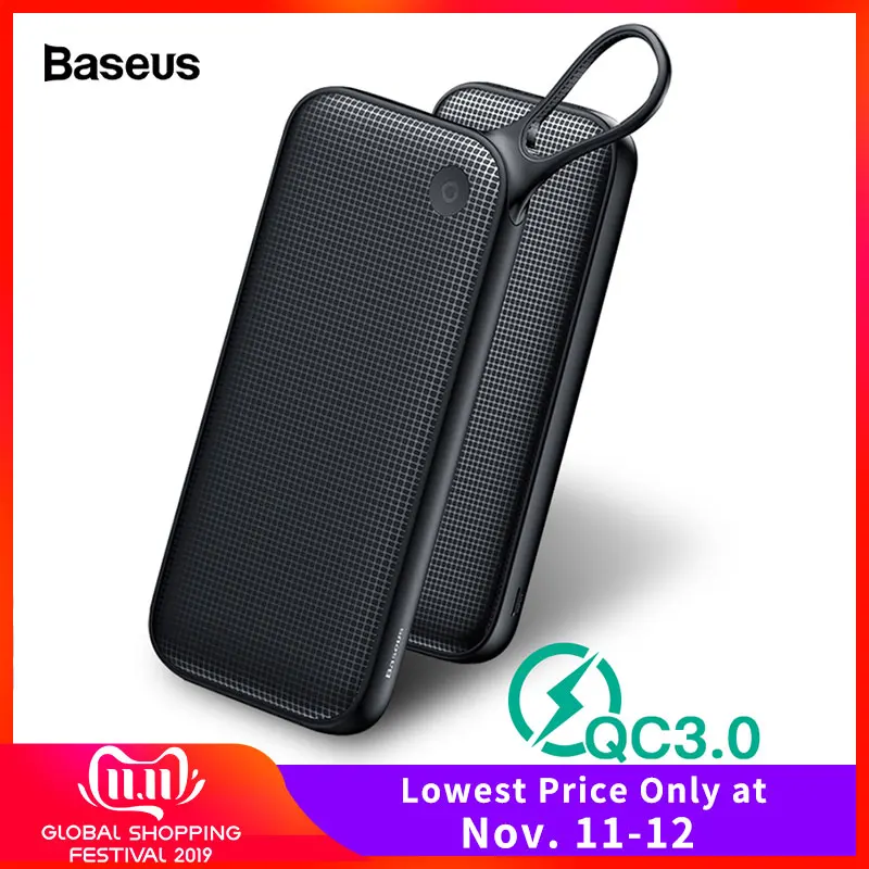 Baseus 20000mAh Quick Charge 3.0 Power Bank QC3.0 Fast Charging Powerbank 20000 External Battery Charger For Xiaomi mi Poverbank
Baseus 20000mAh Quick Charge 3.0 Power Bank QC3.0 Fast Charging Powerbank 20000 External Battery Charger For Xiaomi mi Poverbank