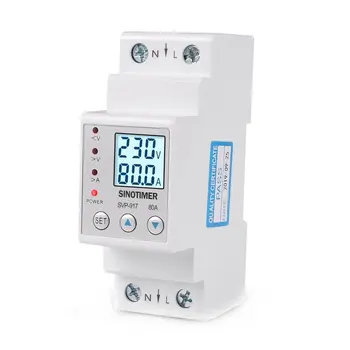 SINOTIMER 63A 80A Din Rail Adjustable Over Under Voltage Protective Device Current Limit Protection Voltmeter Ammeter Kwh
SINOTIMER 63A 80A Din Rail Adjustable Over Under Voltage Protective Device Current Limit Protection Voltmeter Ammeter Kwh
