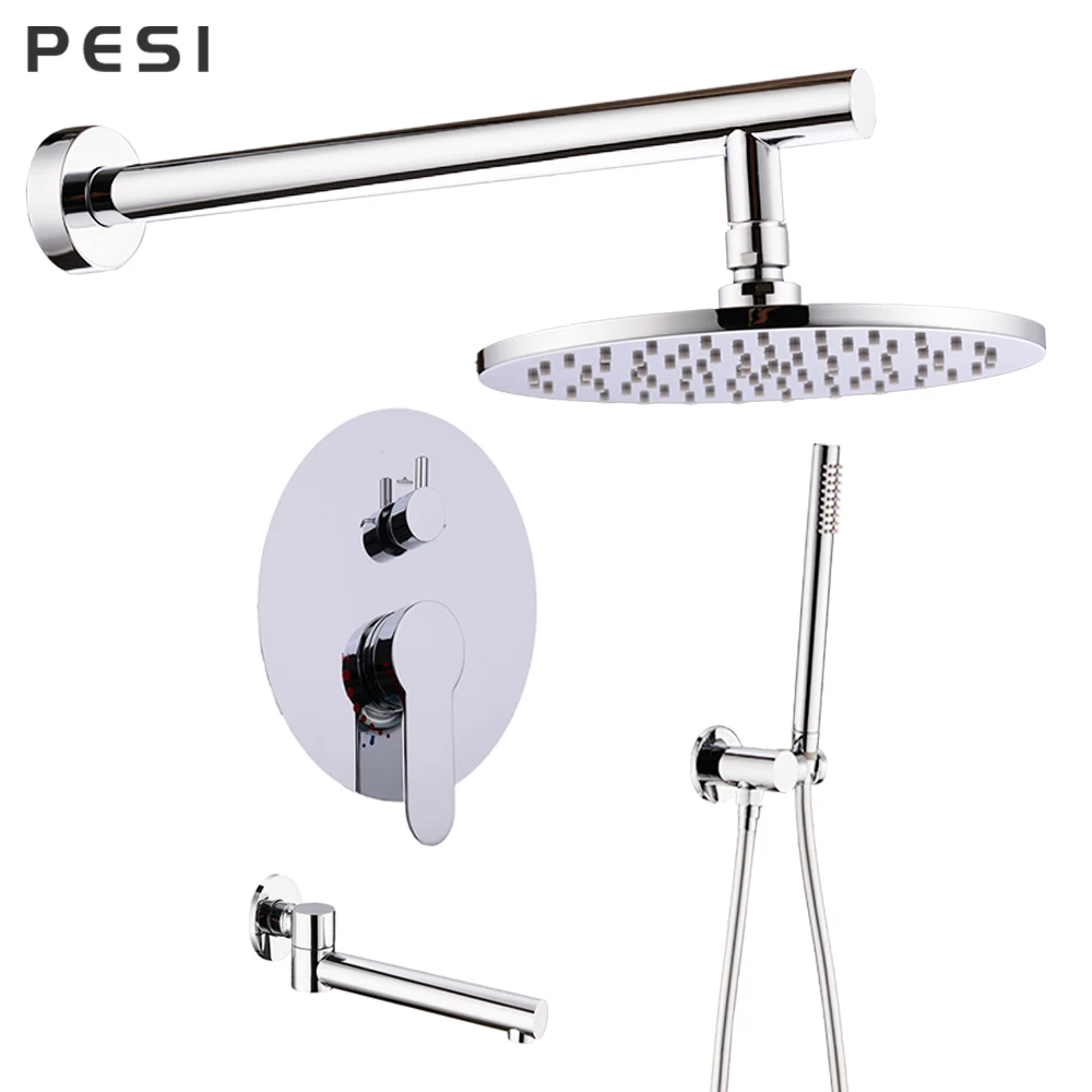 Bathroom Bath Chrome Rain fall Faucet Brass Diverter Mixer Tap Set Hand held 8-12"Shower Head Wall Arm Valve System Kit.
Bathroom Bath Chrome Rain fall Faucet Brass Diverter Mixer Tap Set Hand held 8-12"Shower Head Wall Arm Valve System Kit.