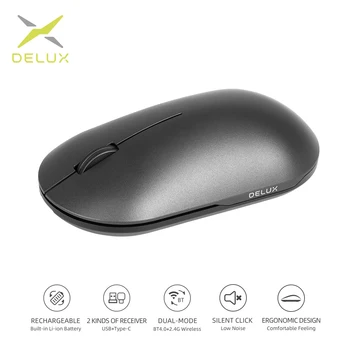 Delux M399DB 2.4Ghz Bluetooth 4.0 wireless Silent mouse 4000DPI Rechargeable Portable for PC and laptop
Delux M399DB 2.4Ghz Bluetooth 4.0 wireless Silent mouse 4000DPI Rechargeable Portable for PC and laptop