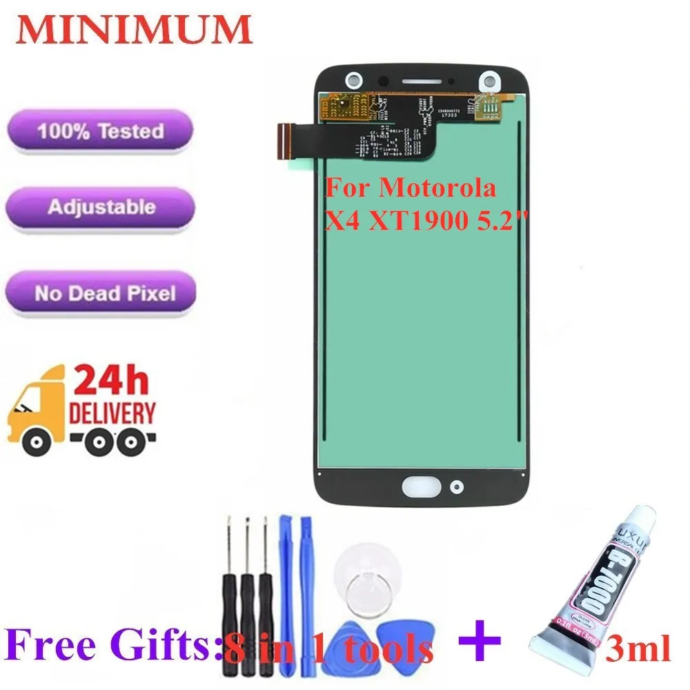 For Motorola X4 XT1900 5.2" LCD Display Touch Screen Digitizer Assembly + Tools For Moto X4 XT1900-5/7 XT1900-2/6 XT1900-4 LCDs
For Motorola X4 XT1900 5.2" LCD Display Touch Screen Digitizer Assembly + Tools For Moto X4 XT1900-5/7 XT1900-2/6 XT1900-4 LCDs