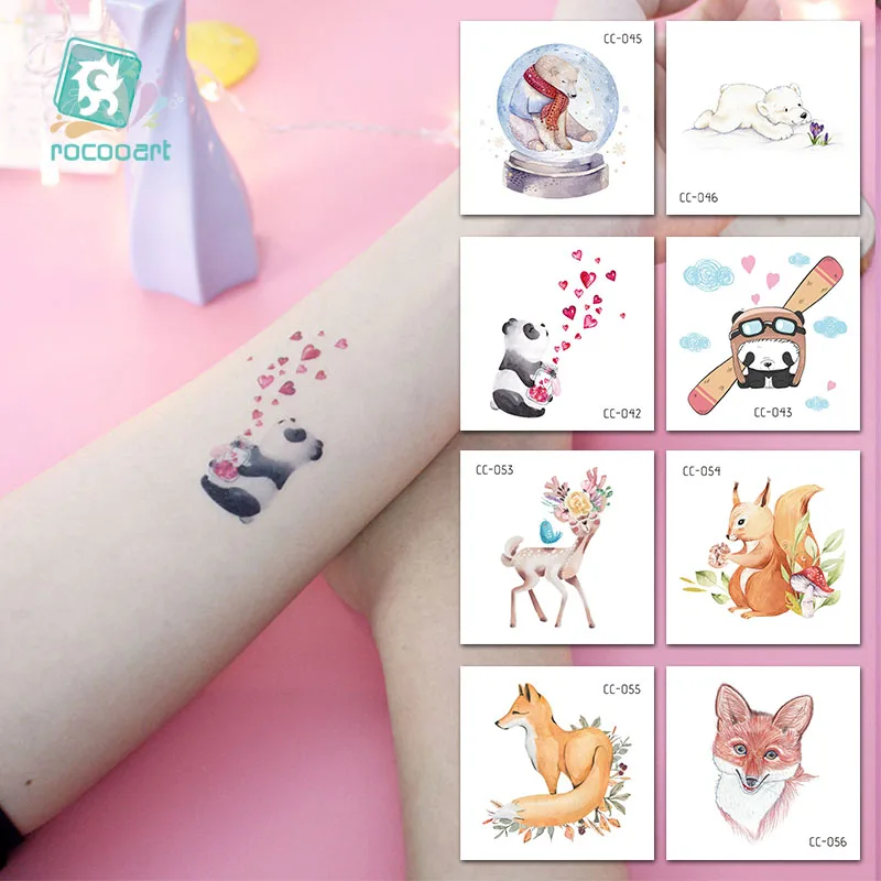 Rocooart 6*6cm Cute Animals Makeup Temporary Tattoo Sticker Colorful Fake Flash Waterproof Fashion Small Body Art For Child Girl
Rocooart 6*6cm Cute Animals Makeup Temporary Tattoo Sticker Colorful Fake Flash Waterproof Fashion Small Body Art For Child Girl
