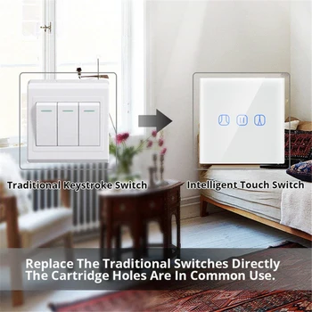 Wifi Smart Light Switch Glass Screen Touch Panel Voice Control Wireless Tuya Curtain Switch Remote with Alexa Google Home EU/US
Wifi Smart Light Switch Glass Screen Touch Panel Voice Control Wireless Tuya Curtain Switch Remote with Alexa Google Home EU/US