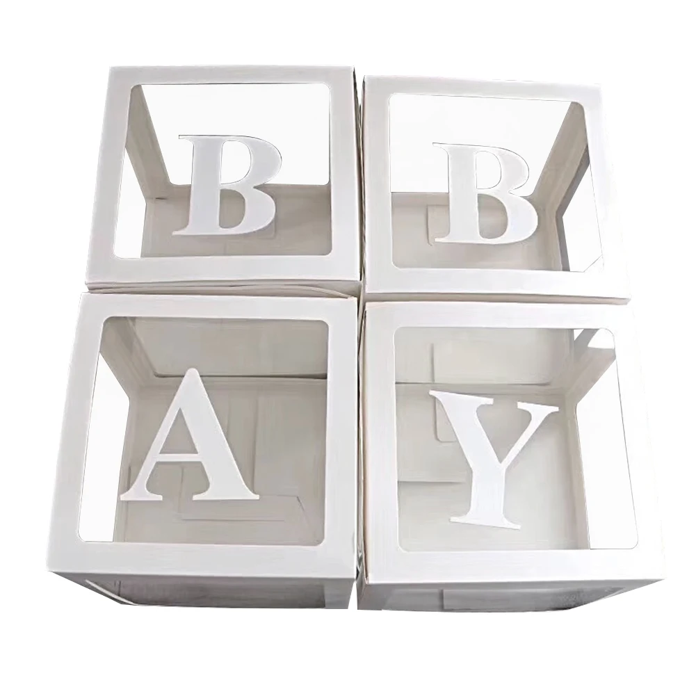 4Pcs Transparent Home Balloon Box Party Wedding Decor Birthday Square Letter Printing Baby Shower Simple Lightweight DIY Storage
4Pcs Transparent Home Balloon Box Party Wedding Decor Birthday Square Letter Printing Baby Shower Simple Lightweight DIY Storage
