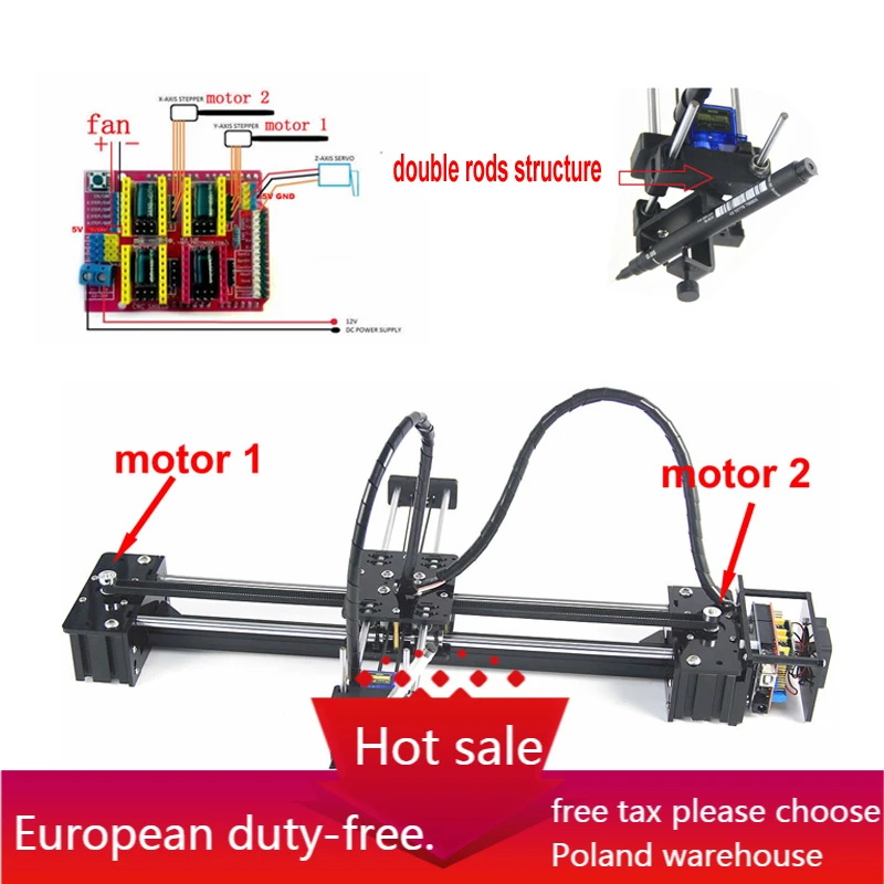 CNC V3 shield toys DIY LY drawbot pen lettering corexy XY-plotter drawing robot machine for writing
CNC V3 shield toys DIY LY drawbot pen lettering corexy XY-plotter drawing robot machine for writing