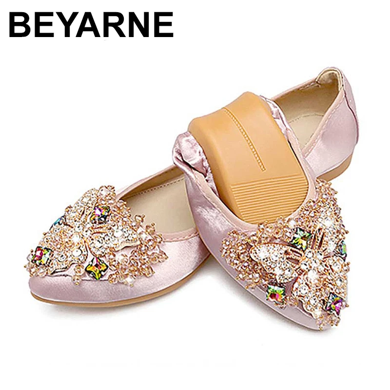 BEYARNEPlus Size 35-42 Shoes Woman Spring Foldable Ballet Flats Women Butterfly Rhinestone Flat Travel Shoes Ladies Loafers E910
BEYARNEPlus Size 35-42 Shoes Woman Spring Foldable Ballet Flats Women Butterfly Rhinestone Flat Travel Shoes Ladies Loafers E910