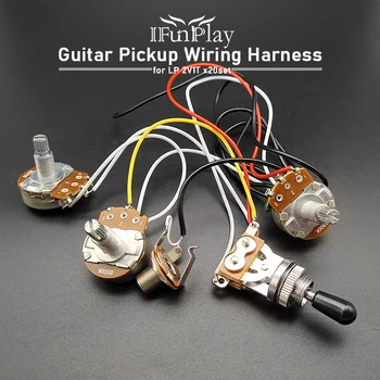 20set Electric Guitar Wiring Harness Kit 3 Way Toggle Switch 2 Volume 1 Tone Jack 6.35mm Output for LP Electric Guitar 
20set Electric Guitar Wiring Harness Kit 3 Way Toggle Switch 2 Volume 1 Tone Jack 6.35mm Output for LP Electric Guitar
