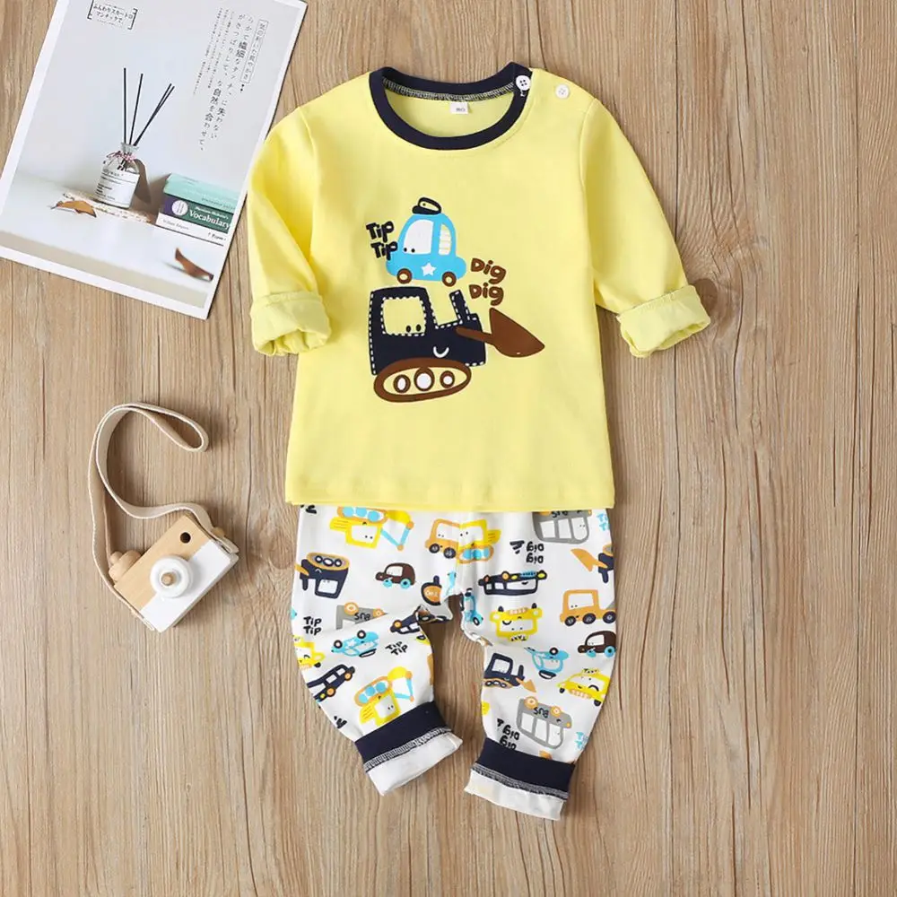 Autumn Spring Baby Boys Girls Sweatsuit Pajamas Set Long Sleeve Pullover Sweatshirt+Pants Sleepwear Cartoon Truck PJ Loungewear
Autumn Spring Baby Boys Girls Sweatsuit Pajamas Set Long Sleeve Pullover Sweatshirt+Pants Sleepwear Cartoon Truck PJ Loungewear