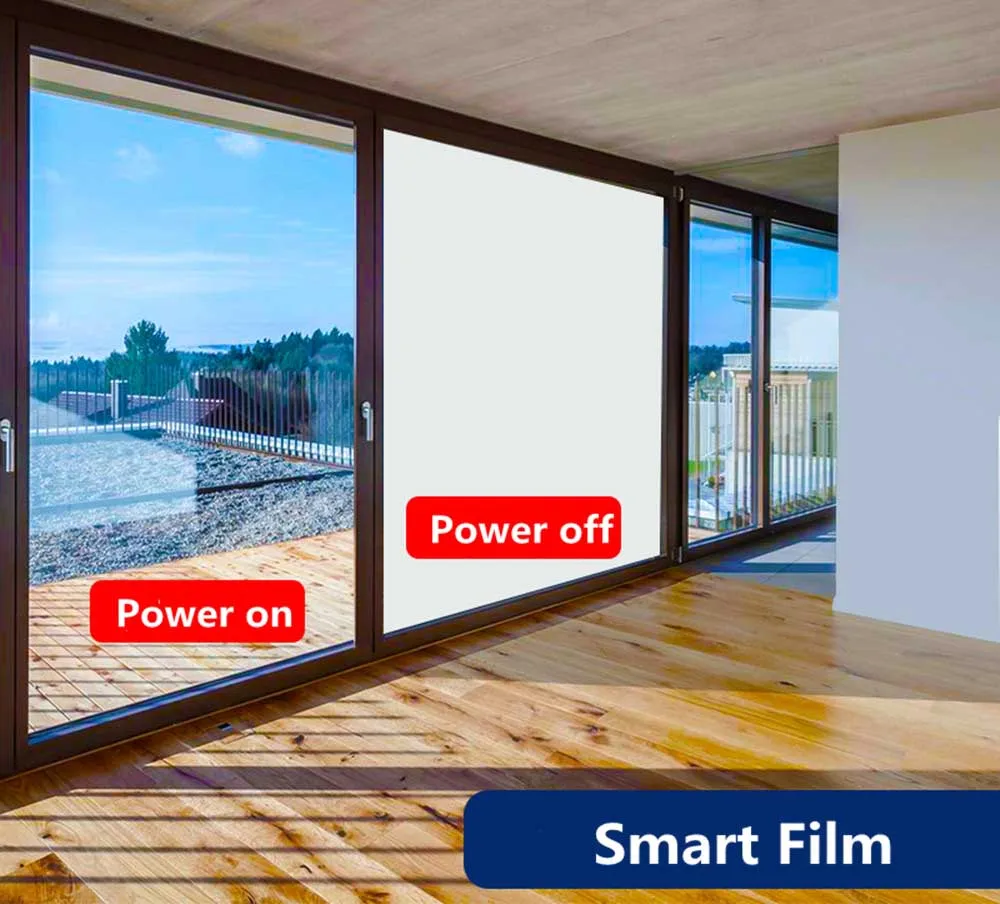 

SUNICE PDLC Smart Film Electric Window Film Smart Switchable Partition Building Office Custom Size