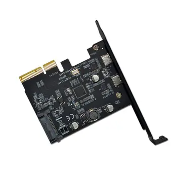 USB3.1 to Type-C 2Port Expansion Card PCI-E4X to USB3.1 Gen2 10Gbps USBC Adapter
USB3.1 to Type-C 2Port Expansion Card PCI-E4X to USB3.1 Gen2 10Gbps USBC Adapter