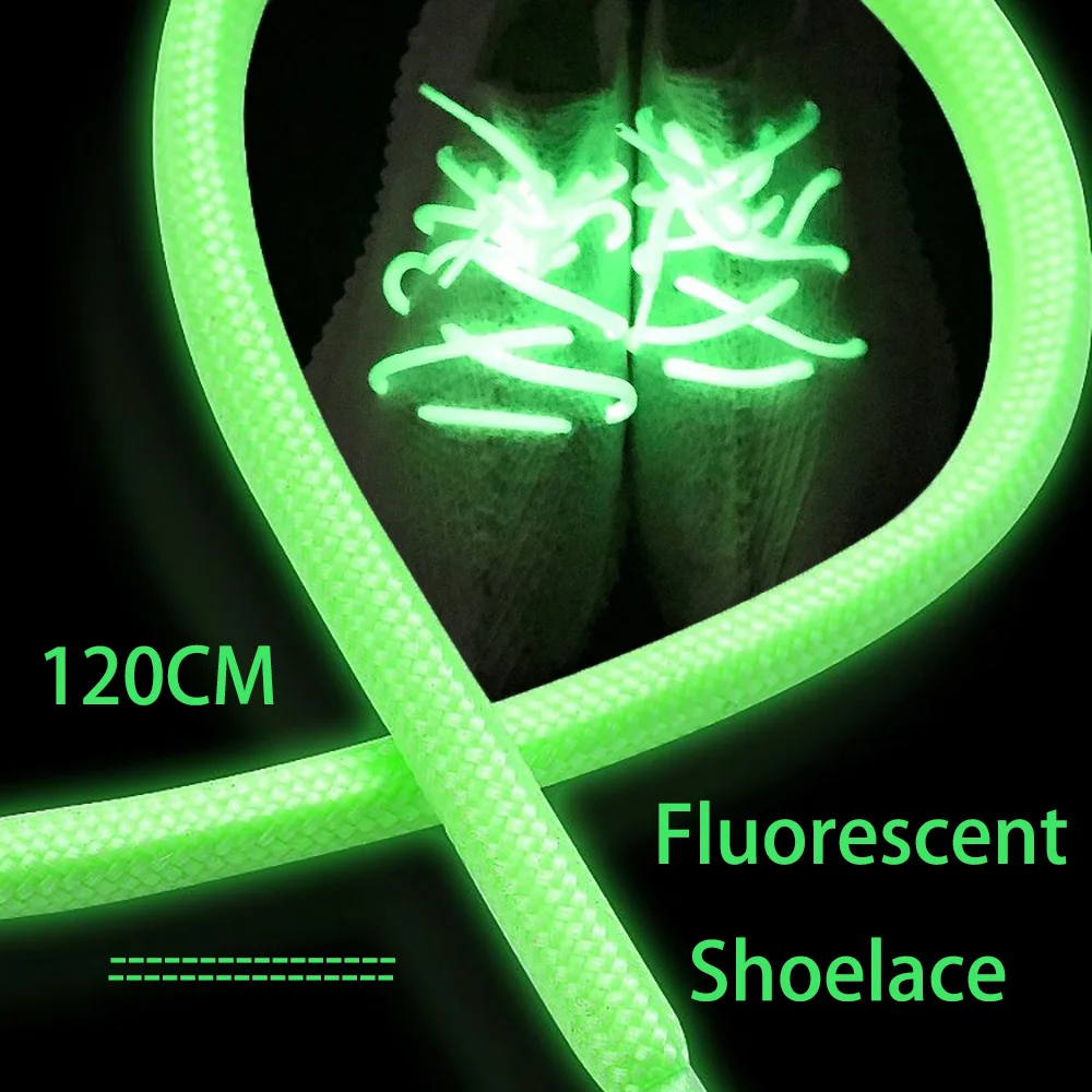 Luminous Shoelaces Adult Children Flat Sneakers Canvas Round Shoe Laces Glow In The Dark Night Color Fluorescent Shoelace 120CM
Luminous Shoelaces Adult Children Flat Sneakers Canvas Round Shoe Laces Glow In The Dark Night Color Fluorescent Shoelace 120CM