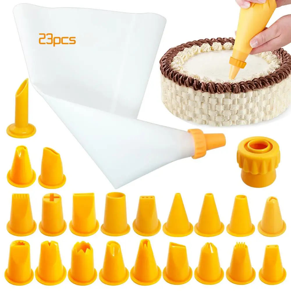25PCS/Set Silicone Icing Piping Cream Pastry Bag Nozzle Set Cake Decorating Supplies Kits DIY Cupcake Decoration Tip Bakeware
25PCS/Set Silicone Icing Piping Cream Pastry Bag Nozzle Set Cake Decorating Supplies Kits DIY Cupcake Decoration Tip Bakeware