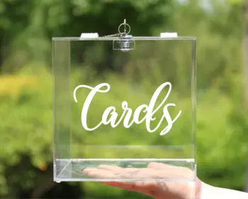 Acrylic Card Box 8" 10" 12" with Lid Lock and Key Crystal Display Storage Party Favor Envelope Holder Keepsake Wishing Well
Acrylic Card Box 8" 10" 12" with Lid Lock and Key Crystal Display Storage Party Favor Envelope Holder Keepsake Wishing Well
