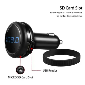 LESHP Wireless In Car Handsfree FM Transmitter Radio Adapter Car Kit with Remote Controller Black
LESHP Wireless In Car Handsfree FM Transmitter Radio Adapter Car Kit with Remote Controller Black
