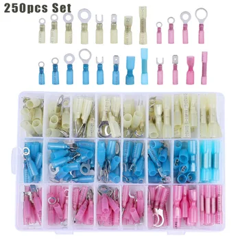 250pc Heat Shrink Terminal Wire Connector Kit Waterproof Crimp Marine Automotive Wire Cable Connectors Crimp Connectors
250pc Heat Shrink Terminal Wire Connector Kit Waterproof Crimp Marine Automotive Wire Cable Connectors Crimp Connectors