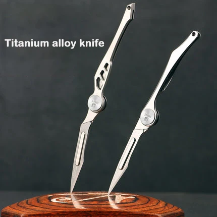 Titanium Alloy Utility Knife EDC Small Sharp Mini Knife Unpacking Express Knife Can Pass Security
Titanium Alloy Utility Knife EDC Small Sharp Mini Knife Unpacking Express Knife Can Pass Security