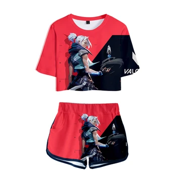 2020 VALORANT Print Two Piece Set Popular Women Tops Tee Advanced shorts Costumes Streetwear Hipster T shirt suit comfortable 
2020 VALORANT Print Two Piece Set Popular Women Tops Tee Advanced shorts Costumes Streetwear Hipster T shirt suit comfortable