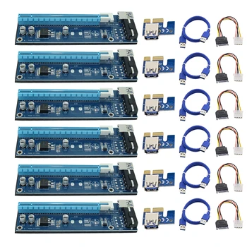6pcs USB 3.0 PCI-E Riser Express 1X 4x 8x 16x Extender Riser Adapter Card SATA 15pin Male to 4pin Power Cable for Bitcoin Mining
6pcs USB 3.0 PCI-E Riser Express 1X 4x 8x 16x Extender Riser Adapter Card SATA 15pin Male to 4pin Power Cable for Bitcoin Mining