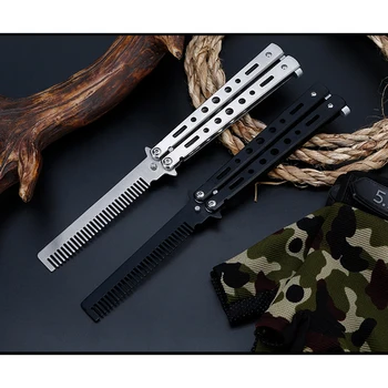 Multifunction Butterfly Flail Knife Comb Stainless Steel Practice Dull Blade Foldable Outdoor Camping Hiking Survial Safe Tools
Multifunction Butterfly Flail Knife Comb Stainless Steel Practice Dull Blade Foldable Outdoor Camping Hiking Survial Safe Tools