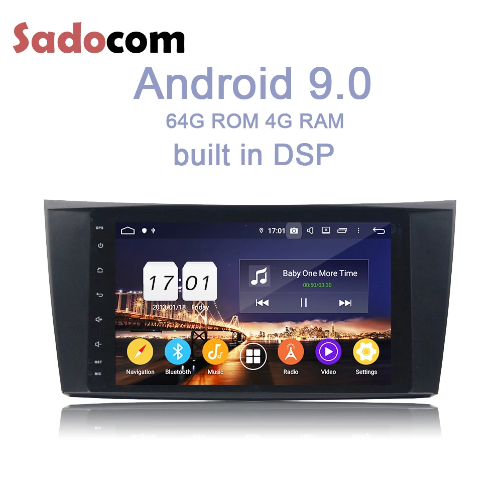 Автомобильный DVD плеер 720P PX6 8 дюймов Android 10 0 ядер 4 Гб ОЗУ 64 ПЗУ BT 5 для Benz W211 W219 W463 2001